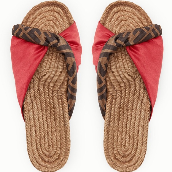 red fendi slides